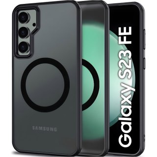 Etui do Samsung Galaxy S23 FE obudowa Mag Safe case pokrowiec przezroczyste matowe plecki czarny bumper