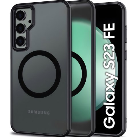 Etui do Samsung Galaxy S23 FE obudowa Mag Safe case pokrowiec przezroczyste matowe plecki czarny bumper
