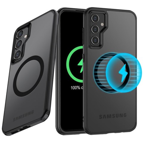 Etui do Samsung Galaxy S23 FE obudowa Mag Safe case pokrowiec przezroczyste matowe plecki czarny bumper