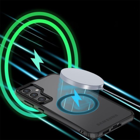 Etui do Samsung Galaxy S23 FE obudowa Mag Safe case pokrowiec przezroczyste matowe plecki czarny bumper