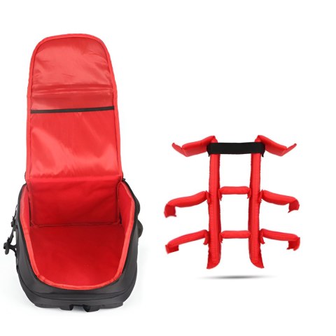 Plecak fotograficzny wodoodporny pokrowiec na aparat, sprzęt fotograficzny, laptop 15.6 duży 44x30x19 Czarno-czerwony