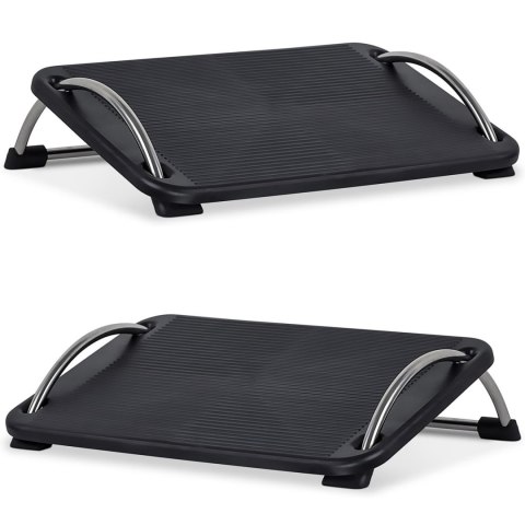 Podnóżek biurowy podstawa pod stopy nogi regulowany solidny wygodny regulacja kąta do komputera czarny