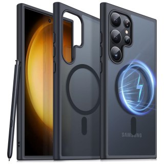 Etui do Samsung Galaxy S24 Ultra obudowa Mag Safe Case pokrowiec plecki na telefon MagMat matowe czarne