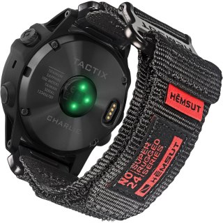 Pasek nylonowy do Garmin Fenix 5x 6x 7x Pro 26mm Nylon Band Sport Czarny