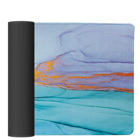 Podkładka na biurko pod myszkę mysz klawiaturę Mata ochronna antypoślizgowa gamingowa XXL 90x40 Alogy Marmur Zielona