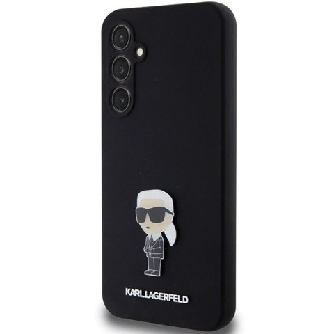 Etui Karl Lagerfeld KLHCS23FEMHKNPK do Samsung Galaxy S23 FE S711 czarny/black Silicone Ikonik Metal Pin