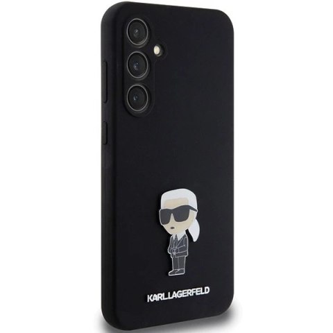 Etui Karl Lagerfeld KLHCS23FEMHKNPK do Samsung Galaxy S23 FE S711 czarny/black Silicone Ikonik Metal Pin