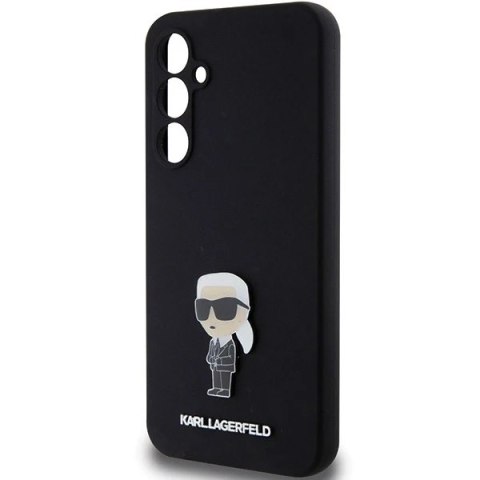 Etui Karl Lagerfeld KLHCS23FEMHKNPK do Samsung Galaxy S23 FE S711 czarny/black Silicone Ikonik Metal Pin