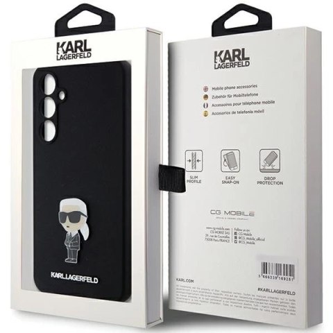 Etui Karl Lagerfeld KLHCS23FEMHKNPK do Samsung Galaxy S23 FE S711 czarny/black Silicone Ikonik Metal Pin