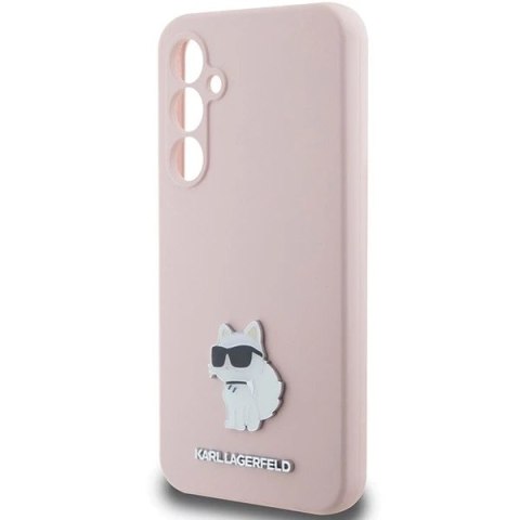 Etui Karl Lagerfeld KLHCS23FESMHCNPP do Samsung Galaxy S23 FE S711 różowy/pink Silicone Choupette Metal Pin