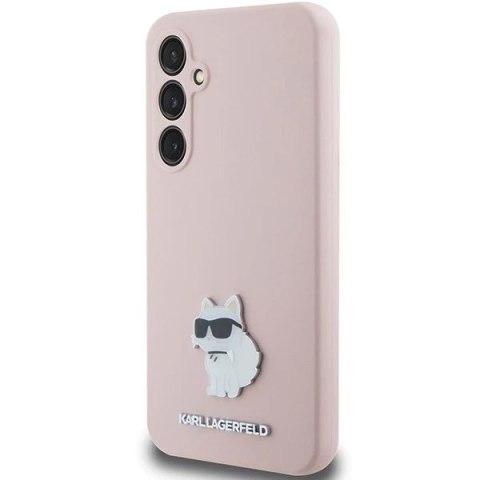Etui Karl Lagerfeld KLHCS23FESMHCNPP do Samsung Galaxy S23 FE S711 różowy/pink Silicone Choupette Metal Pin
