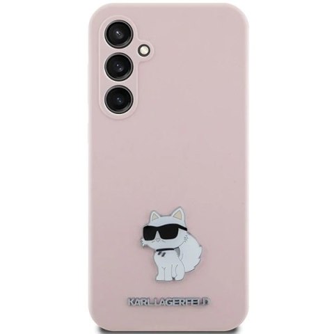 Etui Karl Lagerfeld KLHCS23FESMHCNPP do Samsung Galaxy S23 FE S711 różowy/pink Silicone Choupette Metal Pin