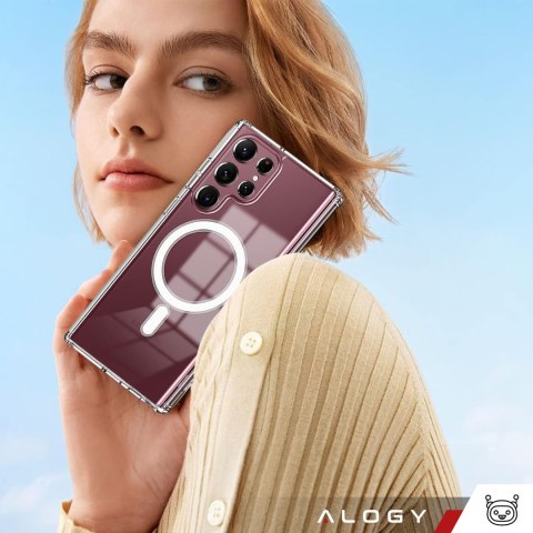 Etui do Samsung Galaxy S24 Ultra Mag Safe Case obudowa plecki Cover Anti-Shock Clear Alogy Przezroczyste