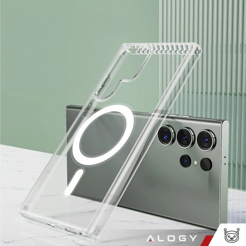Etui do Samsung Galaxy S24 Ultra Mag Safe Case obudowa plecki Cover Anti-Shock Clear Alogy Przezroczyste