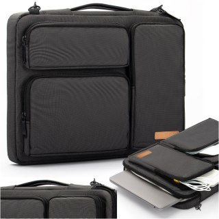 Torba Etui pokrowiec na MacBooka Air/Pro, laptopa, tablet 15.6" Alogy z paskiem na ramię Czarna