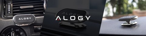 Uchwyt magnetyczny samochodowy do telefonu - uniwersalny, na kokpit i deskę rozdzielczą, stabilny i mocny - Alogy SilverMount™ S
