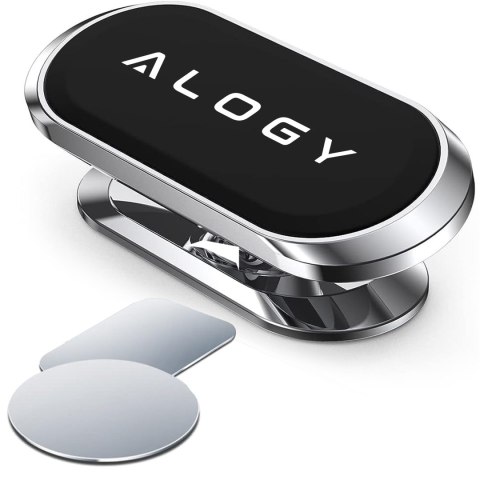 Uchwyt magnetyczny samochodowy do telefonu - uniwersalny, na kokpit i deskę rozdzielczą, stabilny i mocny - Alogy SilverMount™ S