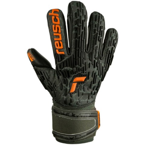 Rękawice bramkarskie Reusch Attrakt Freegel Gold Finger Support zielone 5370030 5555 Rękawice bramkarskie Reusch Attrakt Freegel Gold Finger Support zielone 5370030 5555