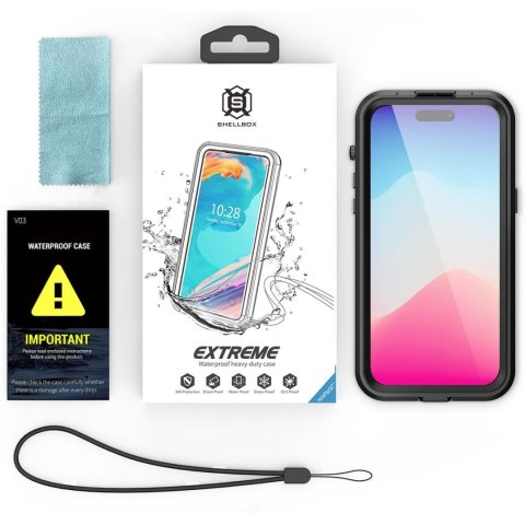 Etui do iPhone 15 Plus wodoodporne Mag Safe Case pancerne wodoszczelne obudowa czarno-szare