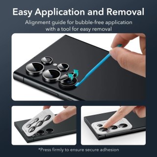 Osłona aparatu ESR Camera Protector do Samsung Galaxy S24 Ultra Black