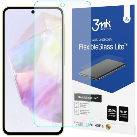 Szkło hybrydowe do Samsung Galaxy A35/A55 5G 3mk Flexible Glass Lite FG FlexibleGlass niepękające na ekran