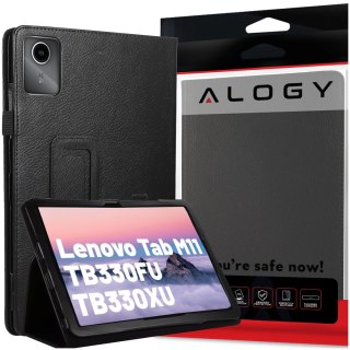 Etui do Lenovo Tab K11 K11E 11" M11 10.95" TB330FU/TB330XU/TB331FC stojak pokrowiec obudowa z klapką na tablet Case Alogy Czarne
