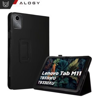 Etui do Lenovo Tab K11 K11E 11" M11 10.95" TB330FU/TB330XU/TB331FC stojak pokrowiec obudowa z klapką na tablet Case Alogy Czarne
