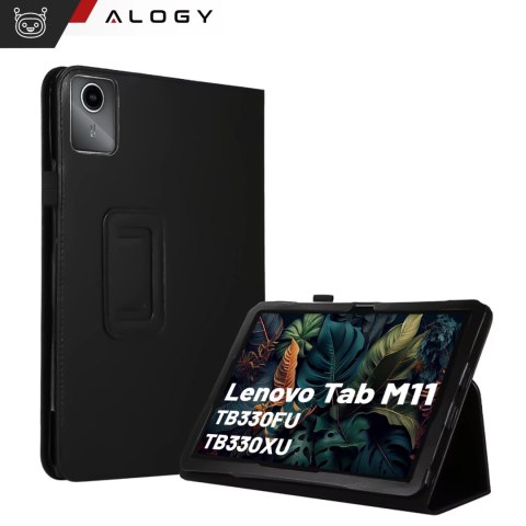 Etui do Lenovo Tab K11 K11E 11" M11 10.95" TB330FU/TB330XU/TB331FC stojak pokrowiec obudowa z klapką na tablet Case Alogy Czarne