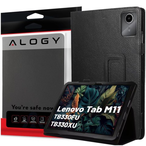 Etui do Lenovo Tab K11 K11E 11" M11 10.95" TB330FU/TB330XU/TB331FC stojak pokrowiec obudowa z klapką na tablet Case Alogy Czarne
