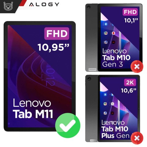 Etui do Lenovo Tab K11 / K11E 11" M11 10.95" TB330FU/TB330XU/TB331FC stojak pokrowiec obudowa z klapką na tablet Case Alogy Różo