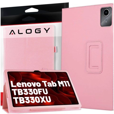Etui do Lenovo Tab K11 / K11E 11" M11 10.95" TB330FU/TB330XU/TB331FC stojak pokrowiec obudowa z klapką na tablet Case Alogy Różo