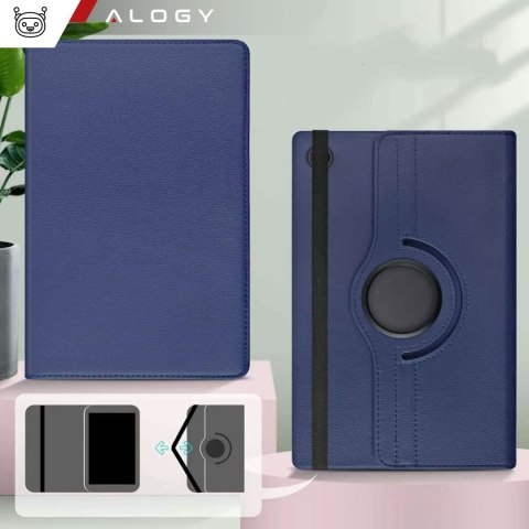 Etui do Lenovo Tab M10 Plus 10.6 2022 3gen 3 gen TB128XU TB125FU Case obrotowe 360 Alogy Granatowe