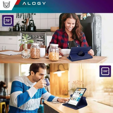 Etui do Lenovo Tab M10 Plus 10.6 2022 3gen 3 gen TB128XU TB125FU Case obrotowe 360 Alogy Granatowe