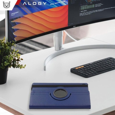 Etui do Lenovo Tab M10 Plus 10.6 2022 3gen 3 gen TB128XU TB125FU Case obrotowe 360 Alogy Granatowe