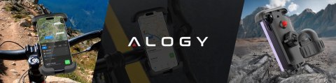 Uchwyt rowerowy do telefonu 4.7-6.8" - regulowany, obrót 360°, stabilne mocowanie na kierownicę roweru i motocykla - Alogy Sport