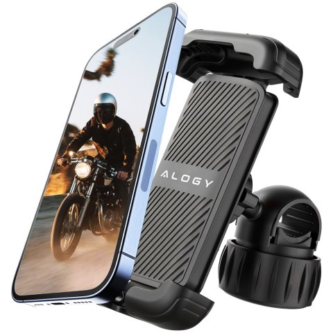 Uchwyt rowerowy do telefonu 4.7-6.8" - regulowany, obrót 360°, stabilne mocowanie na kierownicę roweru i motocykla - Alogy Sport
