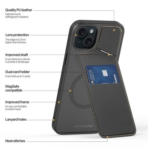 Etui DUX DUCIS Rafi II Mag - etui back cover z podstawką kompatybilne z MagSafe do iPhone 15 Plus