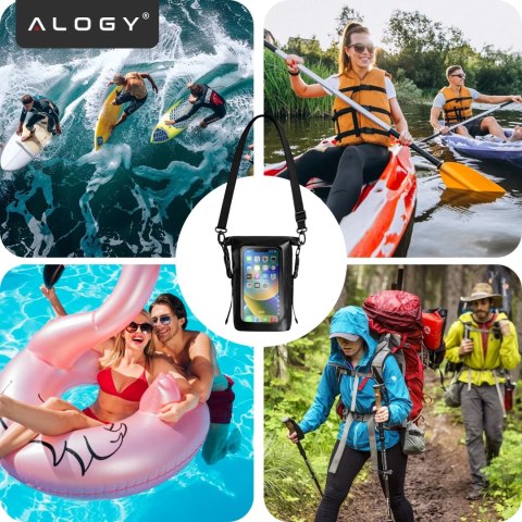Sakwa Etui wodoodporne na telefon duża torba worek Case wodoszczelne Alogy Waterproof Czarne