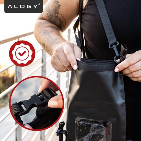 Sakwa Etui wodoodporne na telefon duża torba worek Case wodoszczelne Alogy Waterproof Czarne