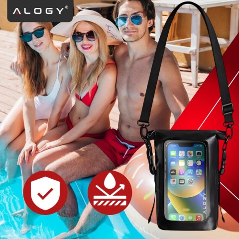 Sakwa Etui wodoodporne na telefon duża torba worek Case wodoszczelne Alogy Waterproof Czarne