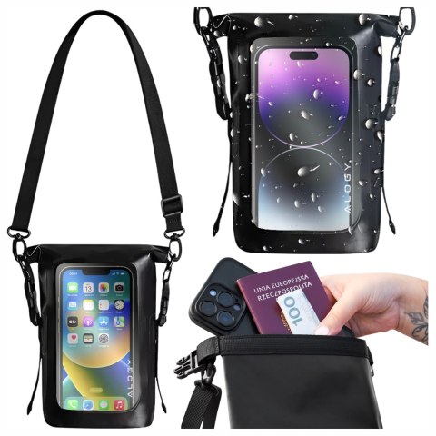 Sakwa Etui wodoodporne na telefon duża torba worek Case wodoszczelne Alogy Waterproof Czarne