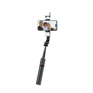 Selfie Stick L05S Wireless statyw Tripod & Led Light Black