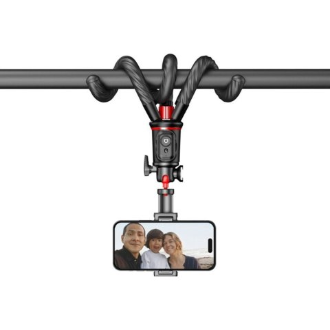 Selfie stick kijek Bluetooth Statyw Flexible Tripod Giętki elastyczny uchwyt do telefonu zdjęć L07S czarny