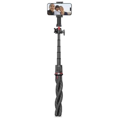 Selfie stick kijek Bluetooth Statyw Flexible Tripod Giętki elastyczny uchwyt do telefonu zdjęć L07S czarny