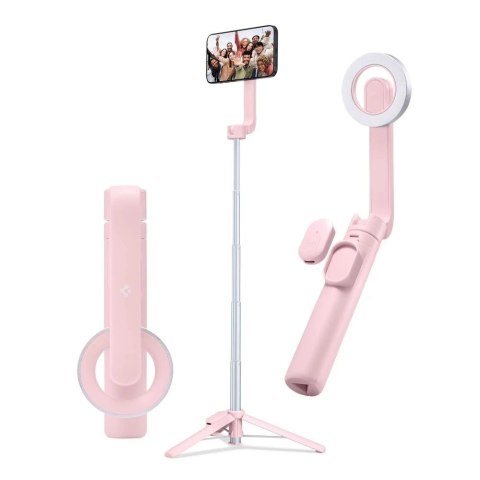 Spigen S570W Magsafe Bluetooth Selfie Stick Tripod Misty Rose