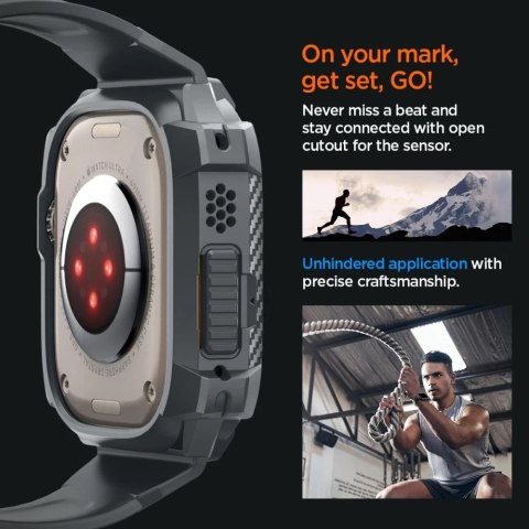 Etui Spigen Rugged Armor "Pro" do Apple Watch Ultra 1 / 2 (49 mm) Dark Grey