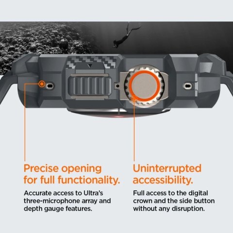 Etui Spigen Rugged Armor "Pro" do Apple Watch Ultra 1 / 2 (49 mm) Dark Grey