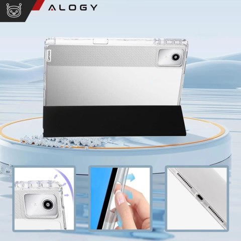 Etui do Lenovo Tab K11 / K11E 11" M11 10.95" TB330FU/TB330XU/TB331FC Smart Case Pencil z klapką obudowa Alogy Czarno-przezroczys