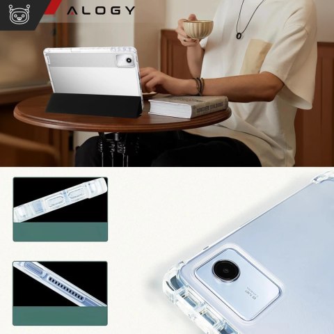 Etui do Lenovo Tab K11 / K11E 11" M11 10.95" TB330FU/TB330XU/TB331FC Smart Case Pencil z klapką obudowa Alogy Czarno-przezroczys