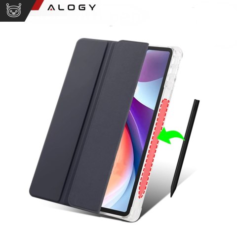 Etui do Lenovo Tab K11 / K11E 11" M11 10.95" TB330FU/TB330XU/TB331FC Smart Case Pencil z klapką obudowa Alogy Czarno-przezroczys